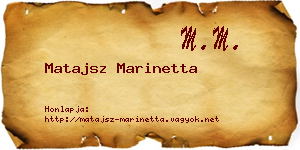 Matajsz Marinetta névjegykártya
